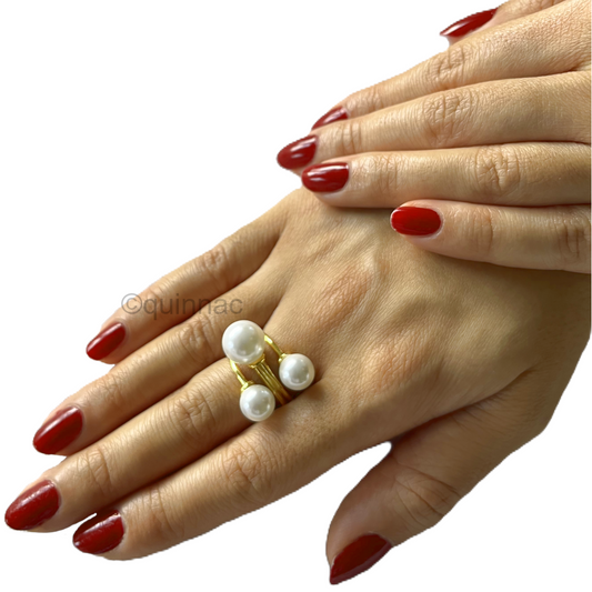 Bague boule Luna Pearl