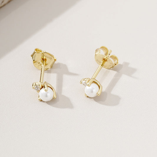 Clou d'oreille Perla avec diamant zircone