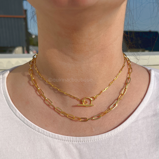 Mercure Link Chain choker hálsketa - 18k gold plated