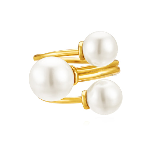 Luna Pearl Ball Ring